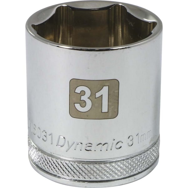 1/2" Drive, 31mm Metric Socket, 6 Points